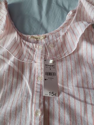 Blusa de rayas rosa