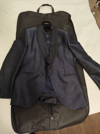 Traje de Novio Petrelli Talla 54 Azul