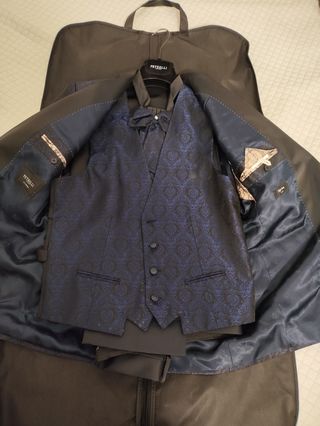 Traje de Novio Petrelli Talla 54 Azul