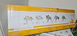 Mesa y banco estilo merendero para niños