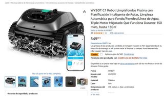Robot Limpiafondos Wybot C1 Piscina Inteligente