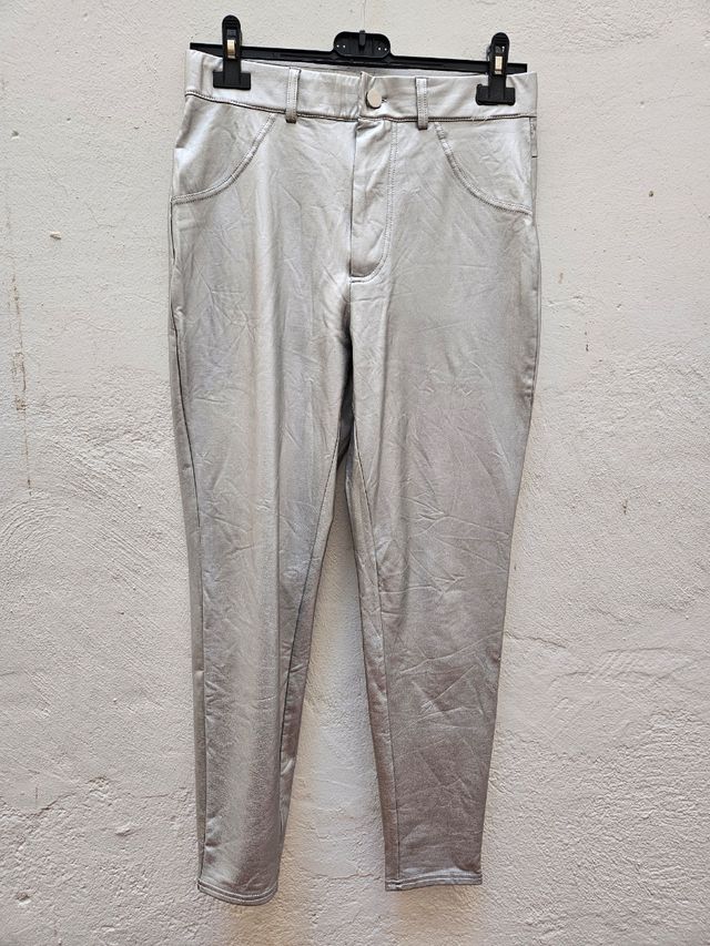 Pantalón plateado Shein talla L