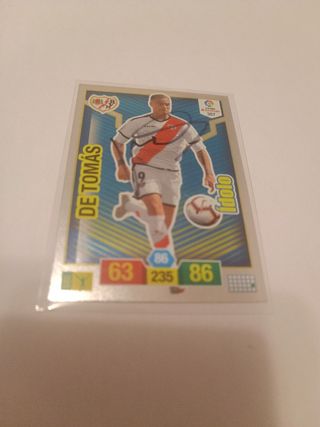 Cromo De Tomás Rayo Vallecano 18/19 Firmado
