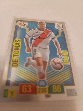 Cromo De Tomás Rayo Vallecano 18/19 Firmado