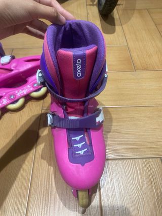 Patines en línea rosas para niña