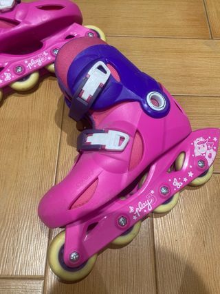 Patines en línea rosas para niña