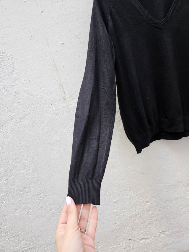 Jersey Sfera Negro Cuello Pico Talla L