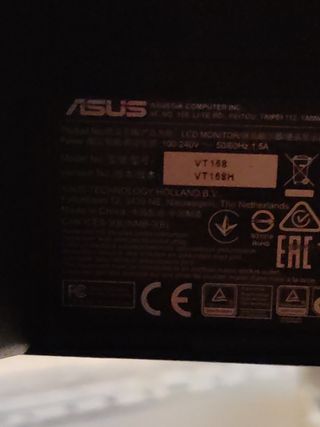 Pantalla Táctil Asus HDMI VT168H