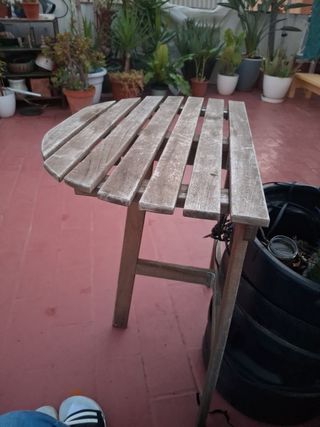 Mesita exterior madera Ikea