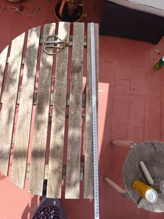 Mesita exterior madera Ikea