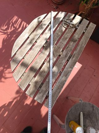 Mesita exterior madera Ikea