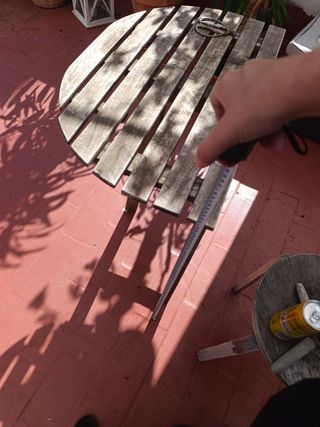Mesita exterior madera Ikea