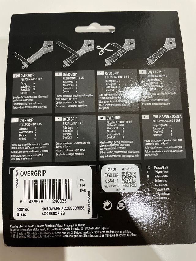 Overgrip Padel Adidas - Cintas (3 uds)