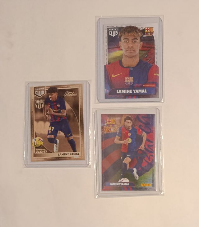 Lote 3 Cartas Panini Lamine Yamal