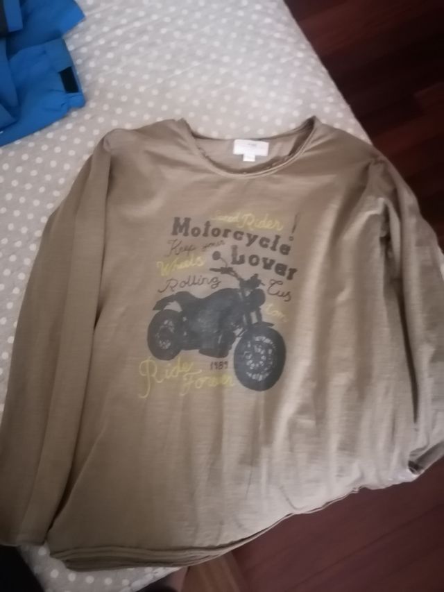 T-shirt a manica lunga da motociclista da bambino di 11/12 anni