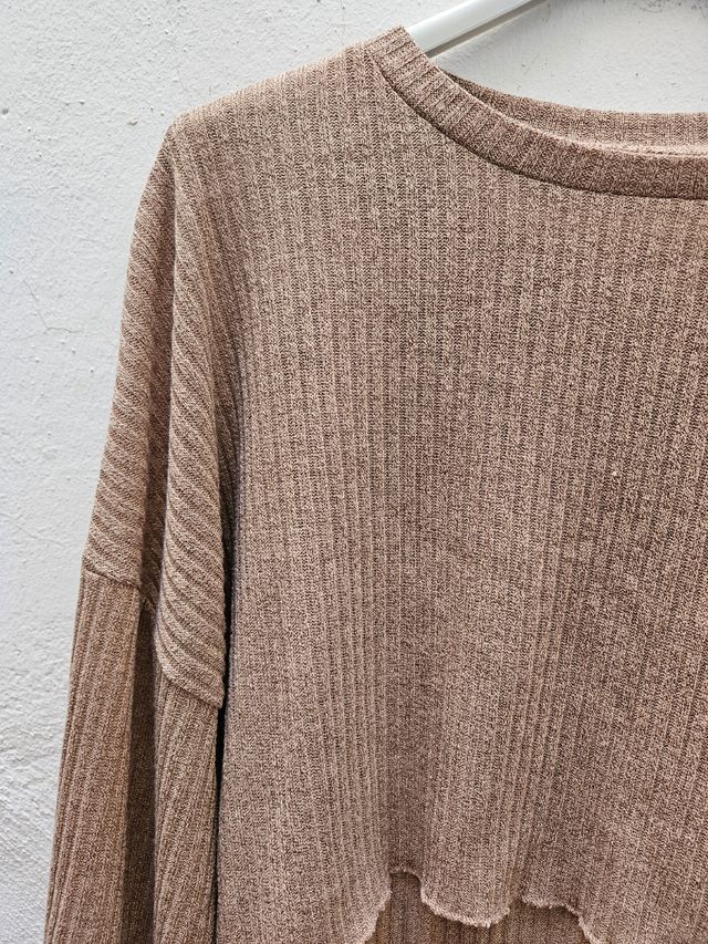 Jersey corto y ancho Shein marrón talla M