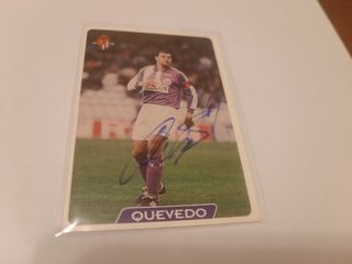 Cromo firmado Quevedo Valladolid 95/96