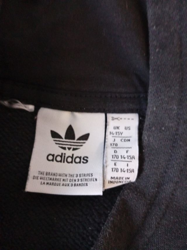 Sudadera Adidas Negra Talla 14/15años.