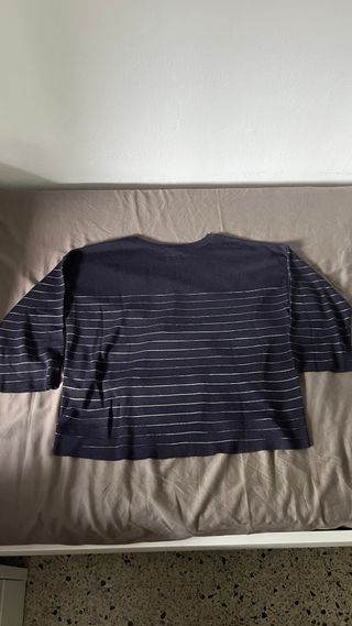 Blusa Massimo Dutti Azul Oscuro-Manga tres cuartos