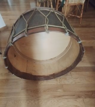 Mesita baja bombo madera