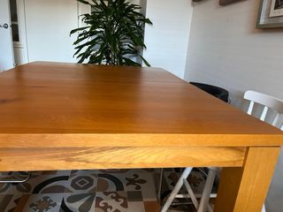 Mesa extensible roble americano hecha a medida. 
