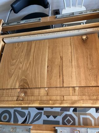 Mesa extensible roble americano hecha a medida. 