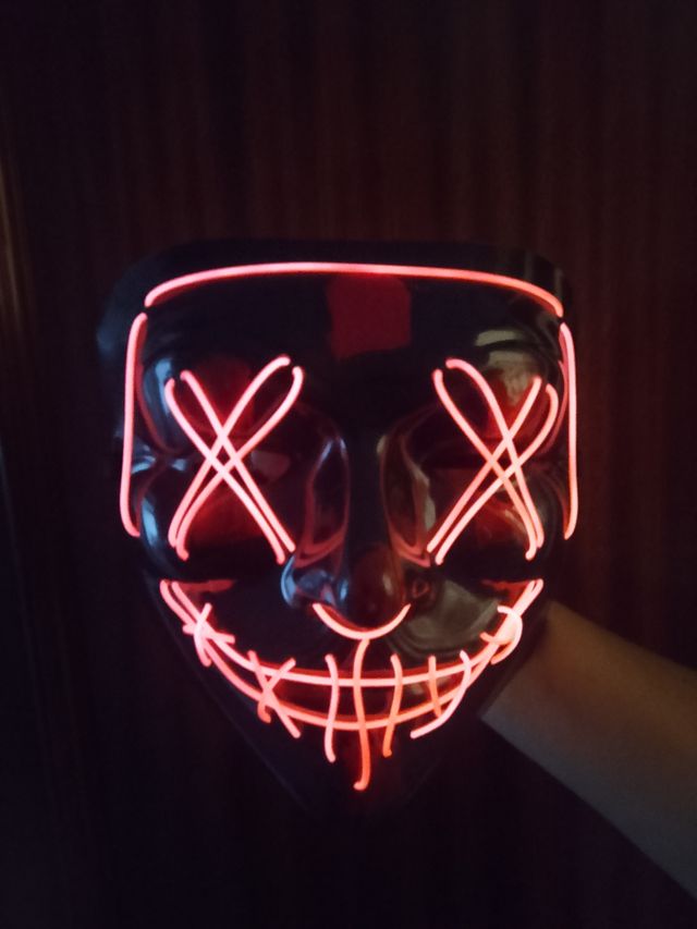Máscara Halloween LED Roja