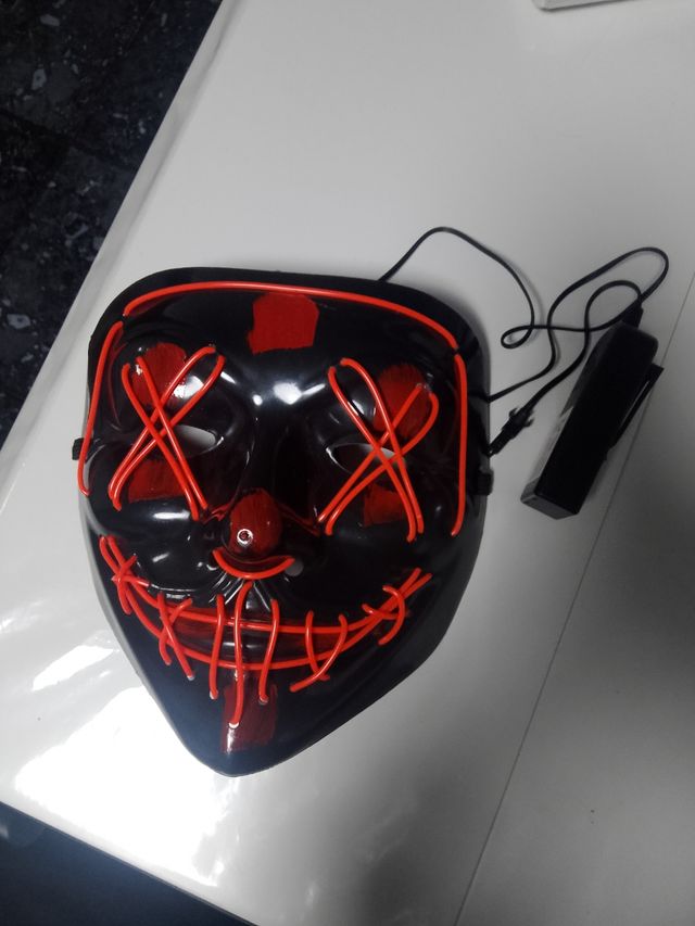 Máscara Halloween LED Roja