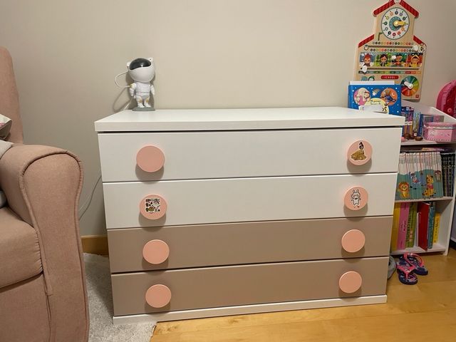 Cómoda cambiador infantil niña