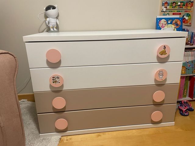 Cómoda cambiador infantil niña