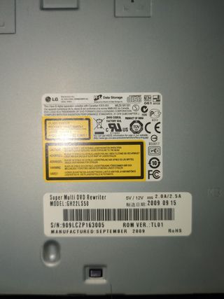 Lector DVD sin tapa