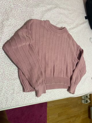 Jersey de punto rosa