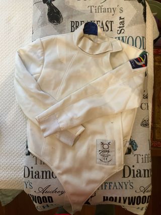 Chaqueta de esgrima Diama mujer blanca
