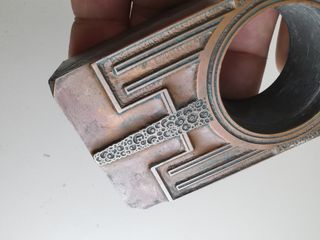 Plancha Cliche Grabado Imprenta Antigua