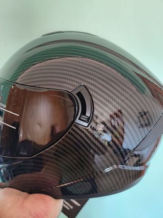 Casco Moto Integral Talla L Negro Carbono