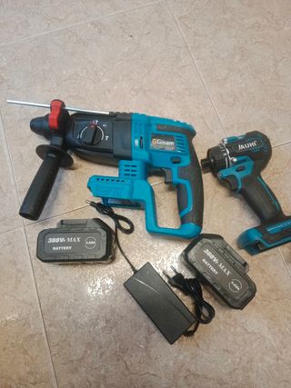 Pack Taladro Percutor + Atornillador + Baterías