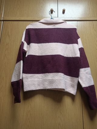 Jersey de rayas rosa y morado