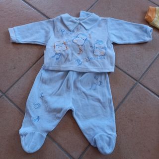Set 3 pagliaccetti neonato ciniglia 1 mese