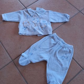 Set 3 pagliaccetti neonato ciniglia 1 mese