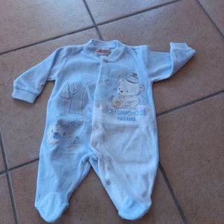 Set 3 pagliaccetti neonato ciniglia 1 mese