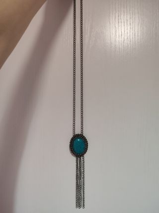 Collar largo turquesa estilo boho