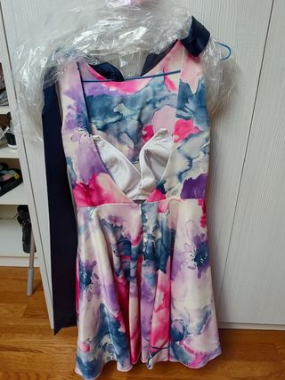 Vestido corto fiesta floral