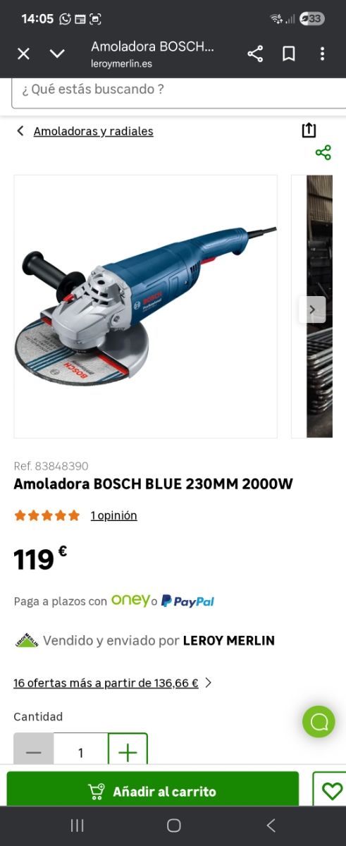 Radial Bosch GWS 230