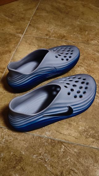 Chanclas Nike Reactx Azul y Gris
