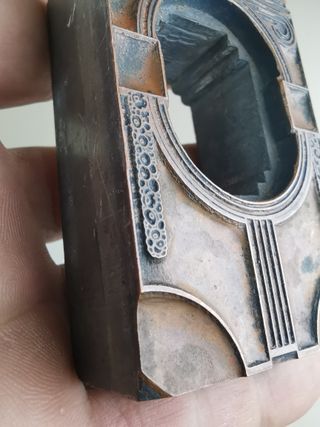 Plancha Cliche Grabado Imprenta Antigua