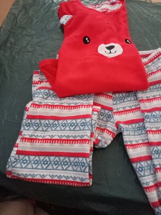 Pijama de invierno con estampado de oso