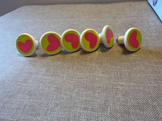 Puxadores Coração Madeira (6 unidades)