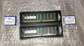 2x Kingston 1GB DDR RAM Módulos
