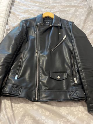 Chaqueta Cuero Zara Talla S