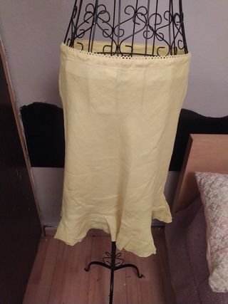 Falda Lino Amarilla